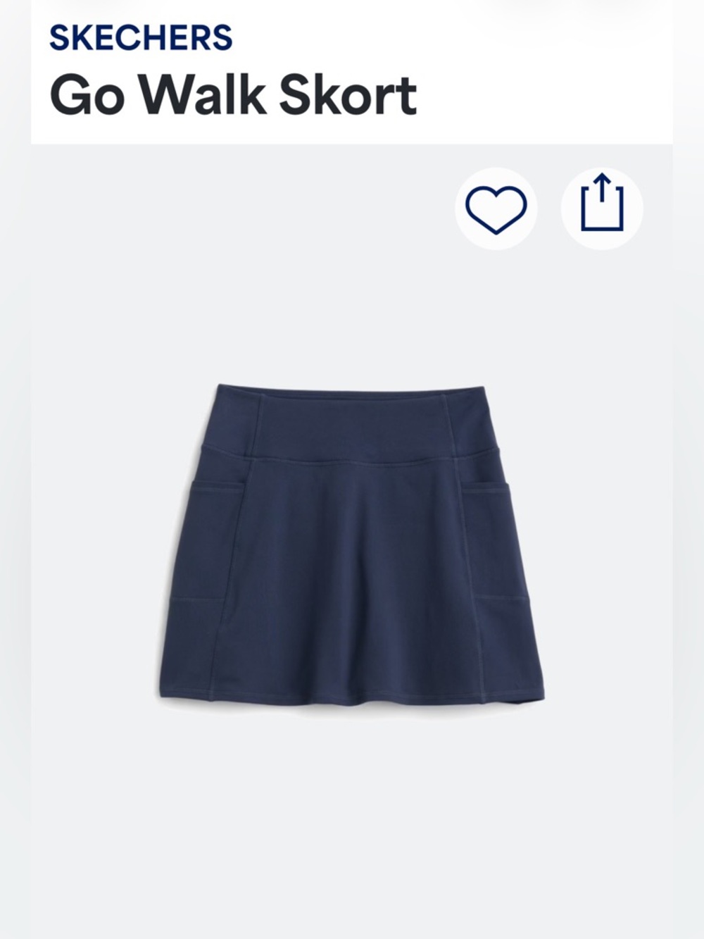 Skechers Navy A-Line Go Walk Skort